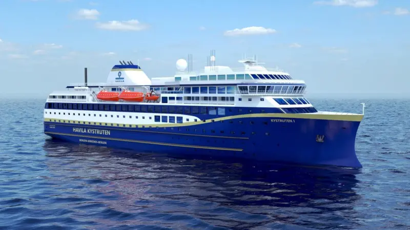 Four new cruise ferries for Havila Kystruten will feature the biggest marine battery installations to date (credit: Havyard)
