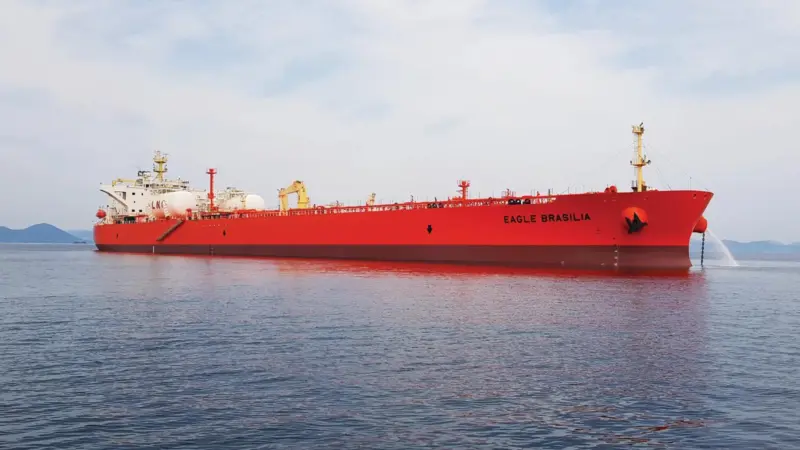 Dual-fuel Aframax tanker 'Eagle Brasilia' is set for Shell charter (credit: AET)