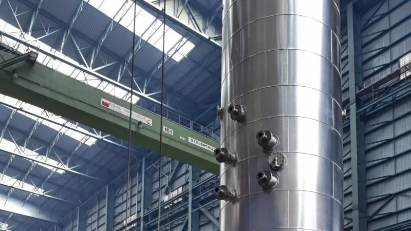 A Yara Marine scrubber installation at Meyer Werft Photo: Meyer Werft