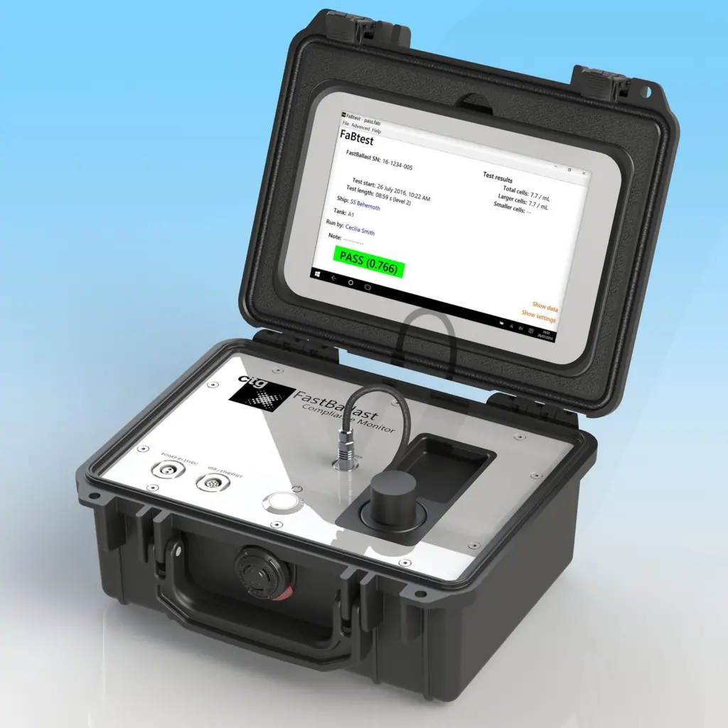 CTG’s FastBallast compliance monitor uses a statistical method to generate an estimate of cell density Photo: CTG