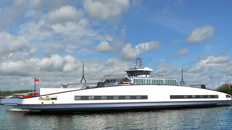 'Amherst Island' and 'Wolfe Island' (pictured) will be propelled by four Schottel Twin Propellers Photo: Damen