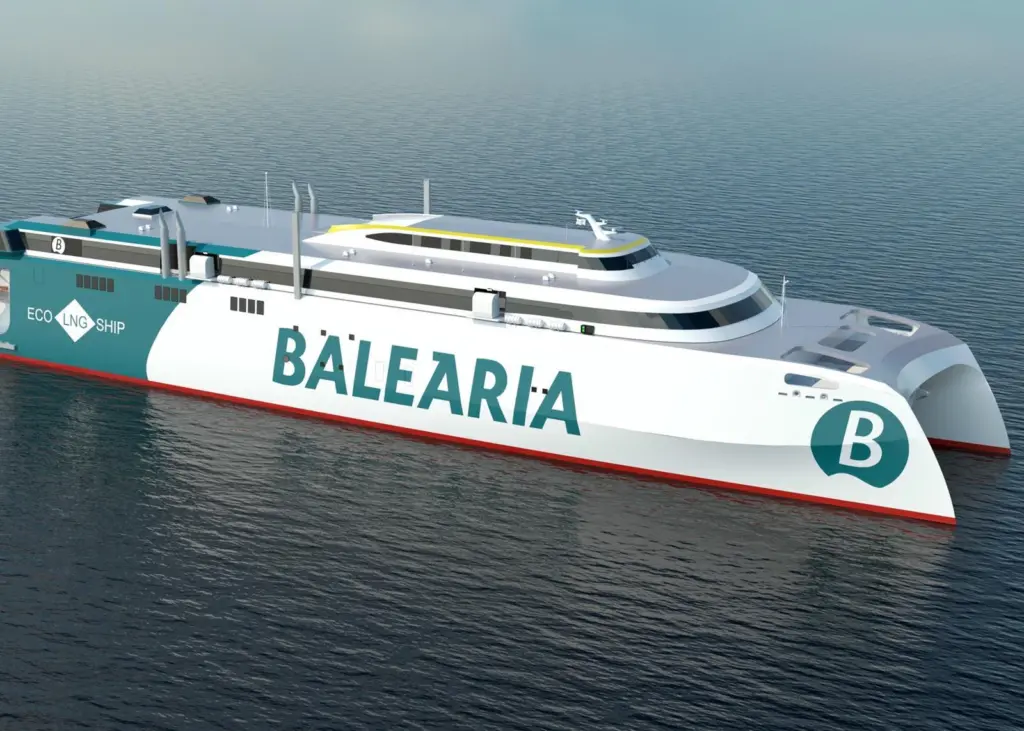 Baleària’s new high-speed catamaran will apparently be the largest such vessel to operate on LNG Photo: Baleària