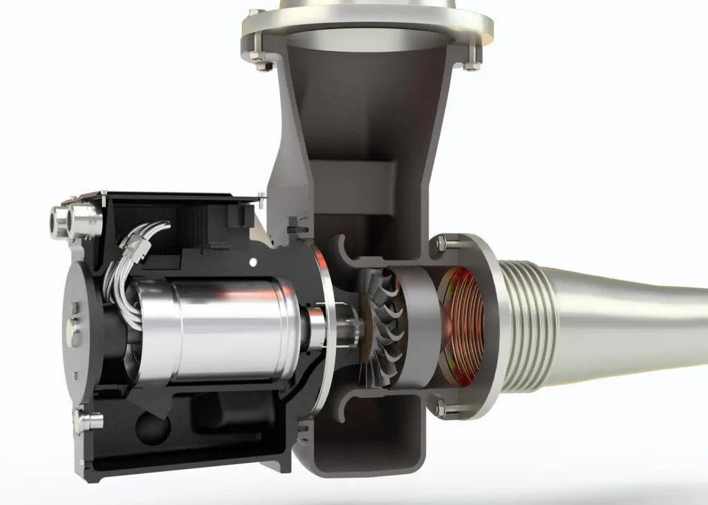 Cutaway of Bowman’s ETC 1000 electric turbo compounding solution (credit: Bowman Power).