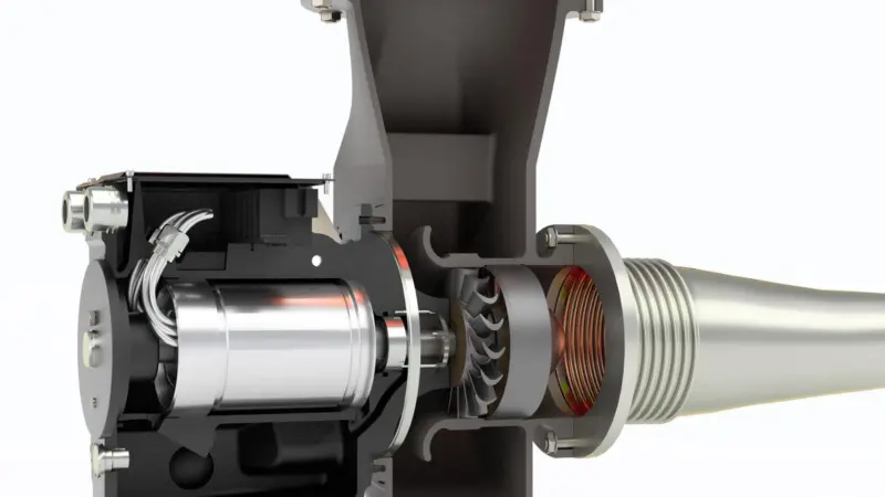 Cutaway of Bowman’s ETC 1000 electric turbo compounding solution (credit: Bowman Power).