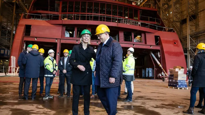 Ulstein and Color Line CEOs Gunvor Ulstein and Trond Kleivdal Photo: Nanseth Media