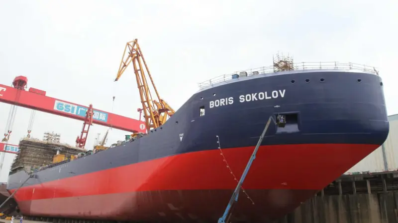 Arctic condensate tanker 'Boris Sokolov' (credit: Aker Arctic Technology)
