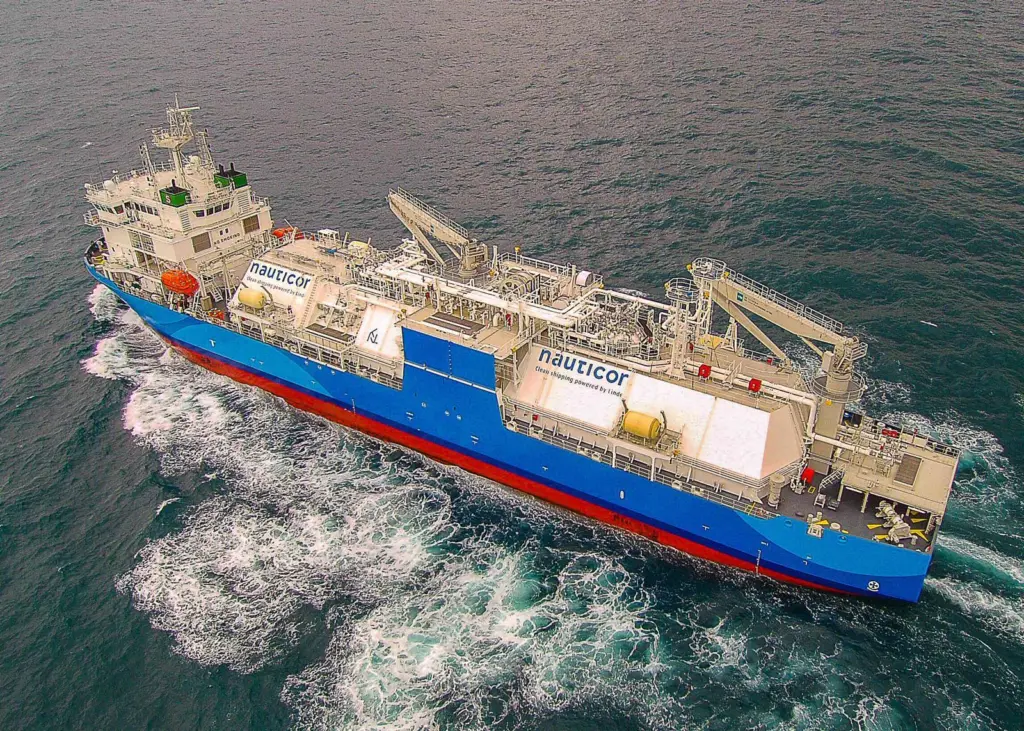 Unique gas supply vessel Kairos has strengthened the Baltic LNG fuelling infrastructure (courtesy of Nauticor)