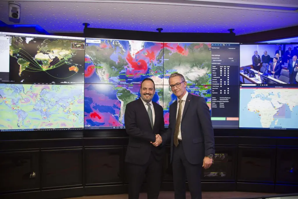 Socrates Theodosiou (left), co-CEO of Tototheo Maritime and Mark O’Neil, President of Columbia Shipmanagement