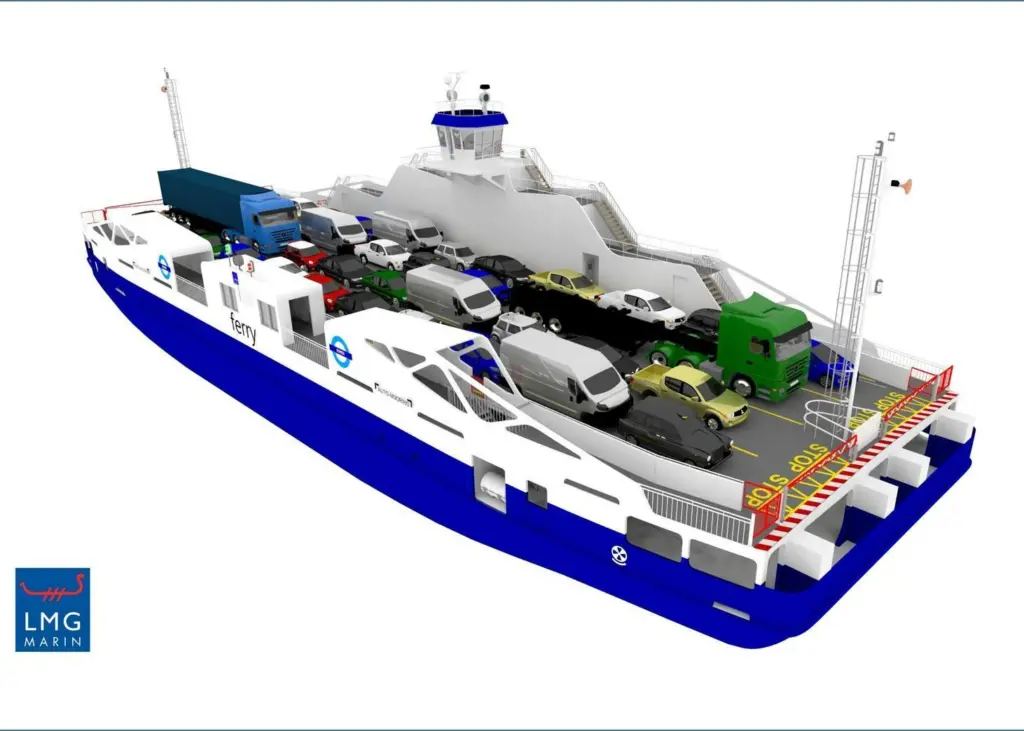TfL will resume the Woolwich ferry using hybrid propulsion Photo: LMG Marin
