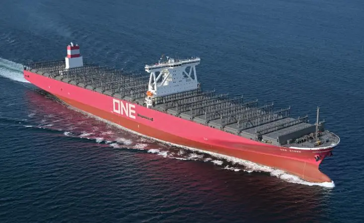 ONE GRUS is a sister ship to the ONE STORK, pictured