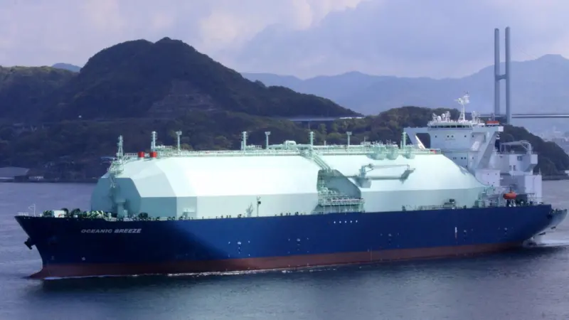 The Oceanic Breeze called for the first time at INPEX’s Naoetsu LNG Terminal located in Joetsu City, Niigata Prefecture, Japan on 12 February 2019