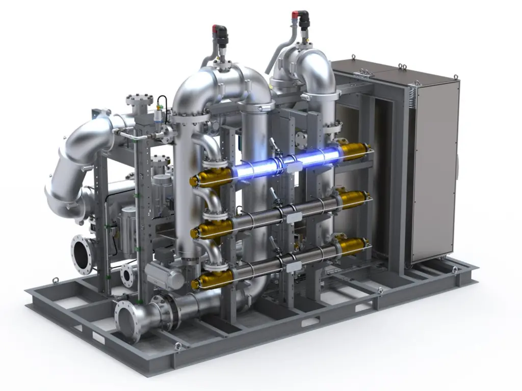 A BIO-SEA skid-mounted B03-450 ballast water management system (credit: BIO-UV)