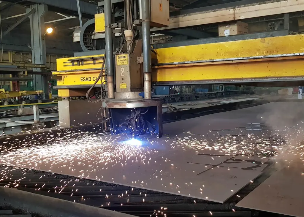 The first steel has been cut for Nexans' cable laying vessel 'Aurora' Photo: Nexan