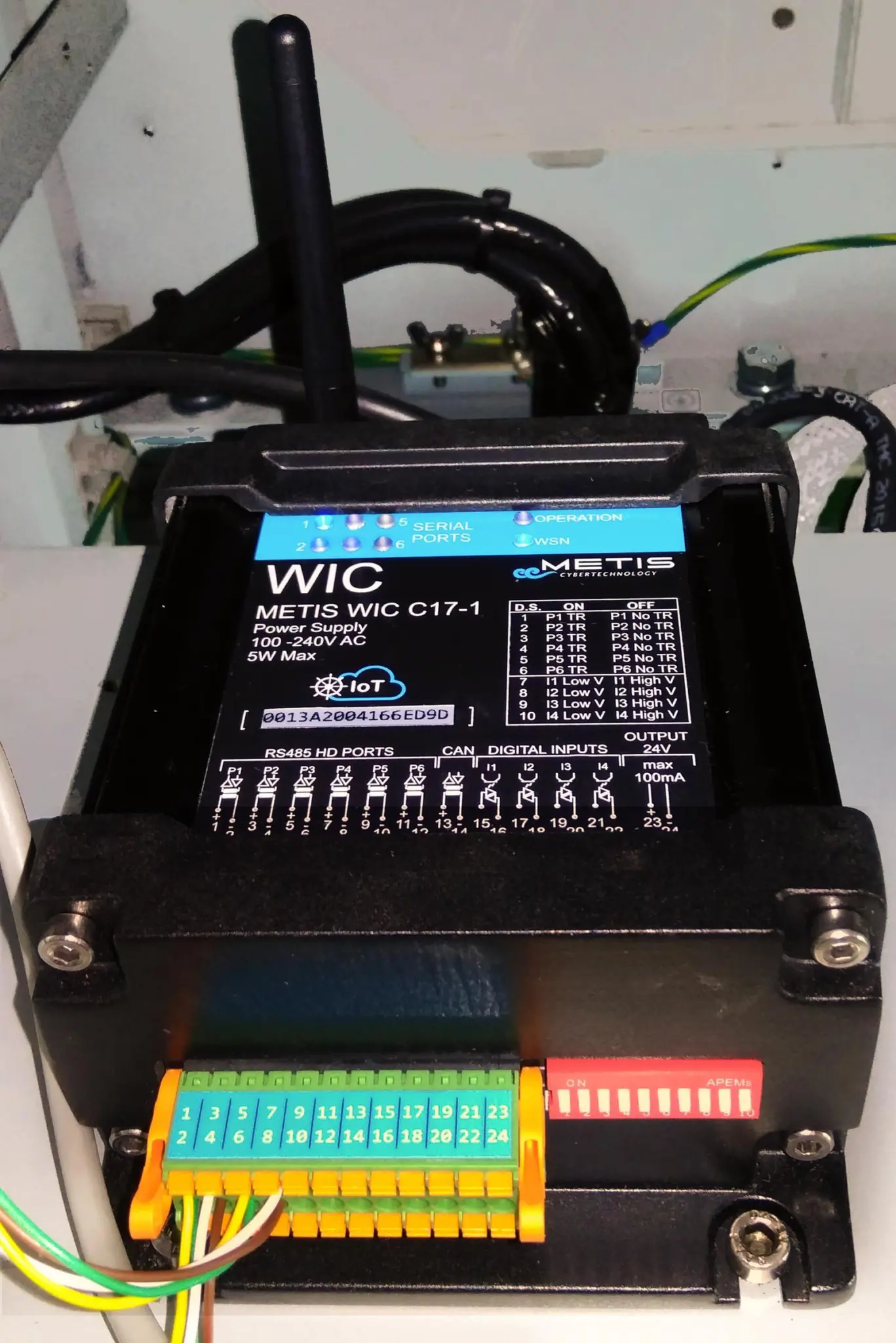Metis’ Wireless Intelligent Collectors, or WICs form an onboard network able to connect any instrument, digital or analogue. Image, METIS