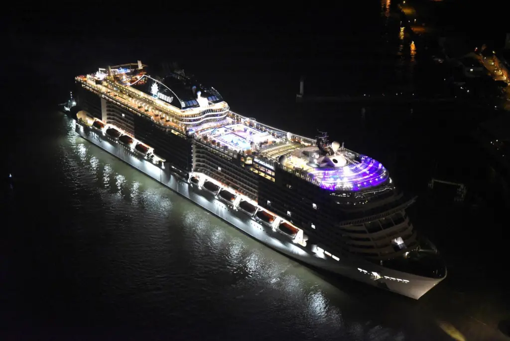 MSC Cruises took delivery of the MSC Bellissima on 27 February 2019 at Chantiers de l’Atlantique Saint-Nazaire shipyard in France (credit: MSC Cruises)