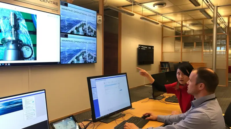 The Maritime Operational Centre in Høvik, from where remote surveys are being carried out. Other units with remote survey experts are located in Hamburg, Singapore, Houston and Piraeus.