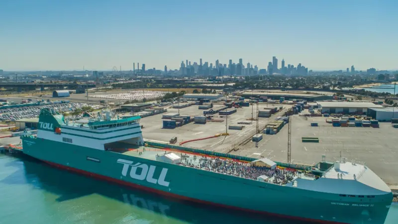 Victorian Reliance II, second of the sisters for the Tasmanian traffic (courtesy of Toll Group).