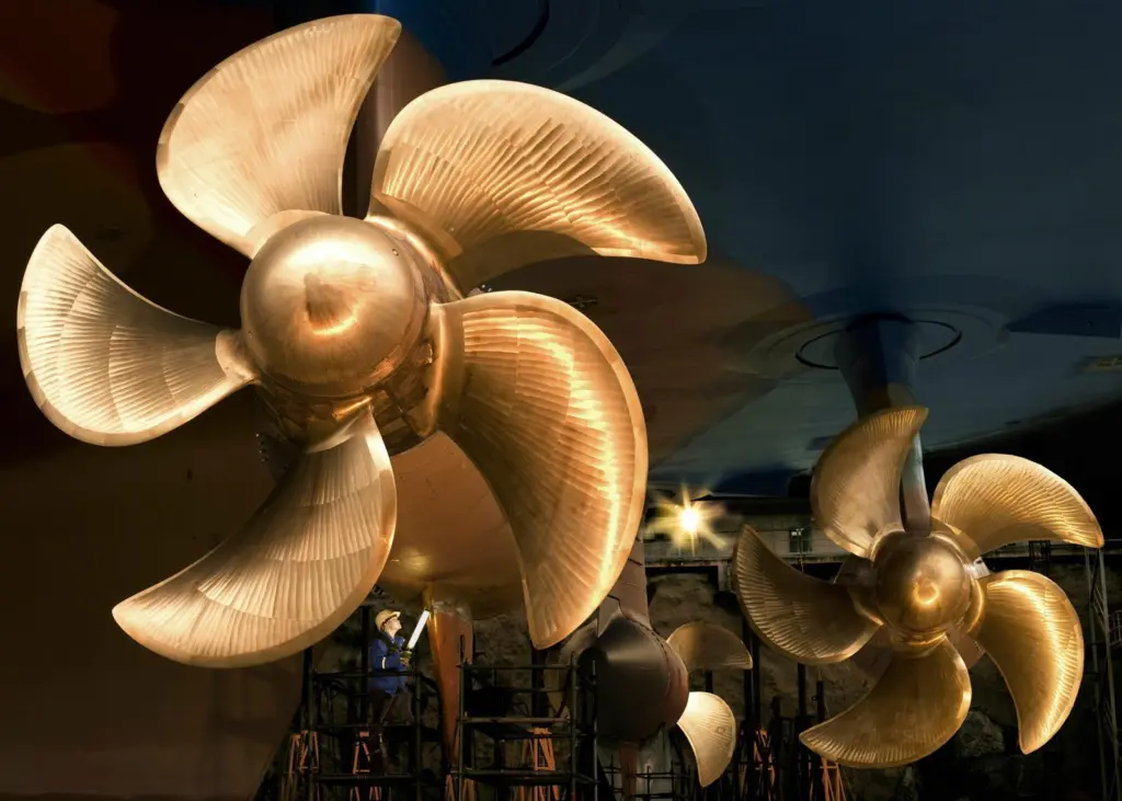 An Azipod propulsion unit installed on a cruise vessel (credit: ABB)