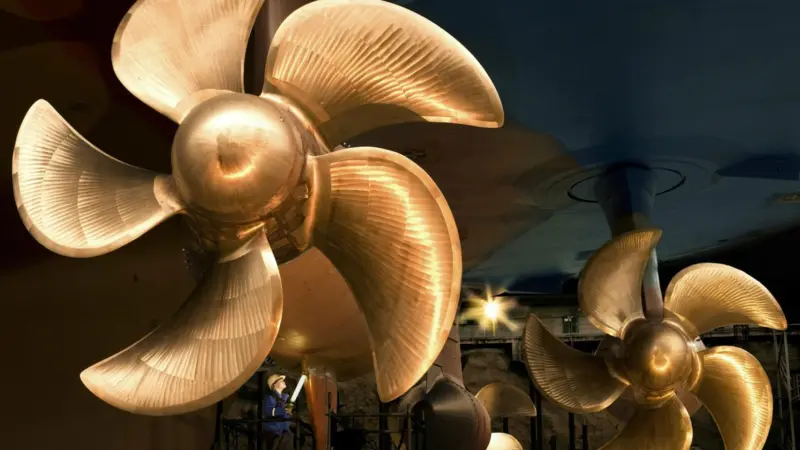 An Azipod propulsion unit installed on a cruise vessel (credit: ABB)
