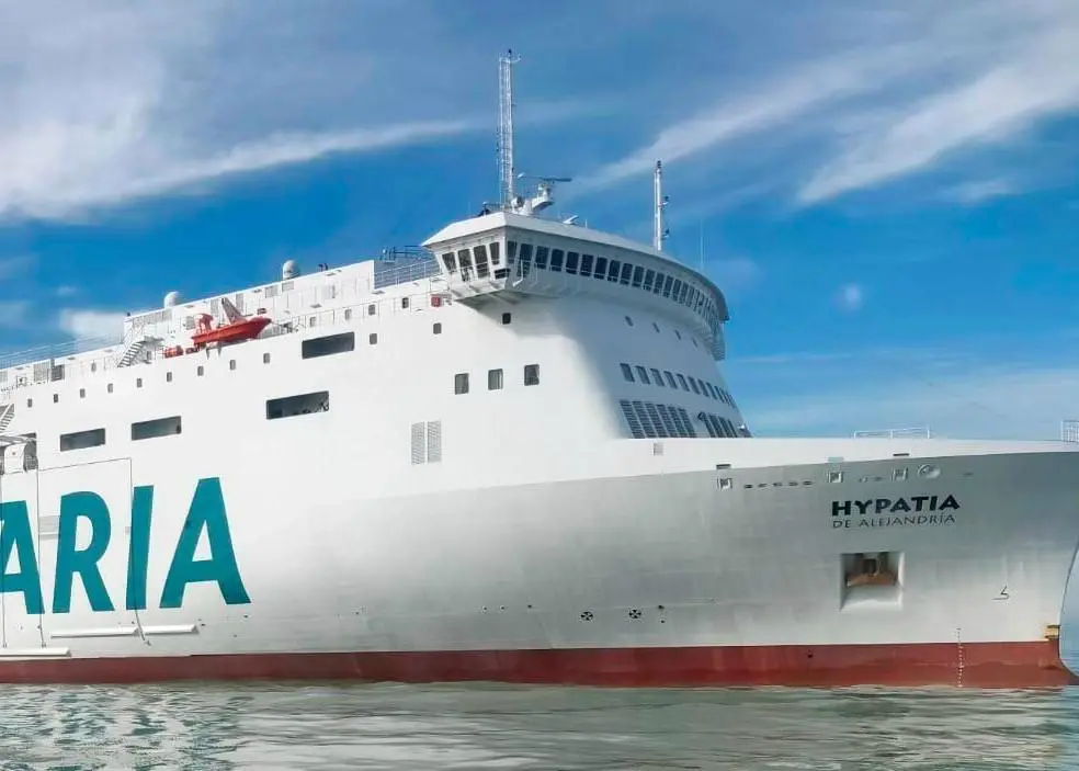 Distinctive lines of a Visentini-built ferry: the new Hypatia de Alejandria (photo courtesy of Balearia).