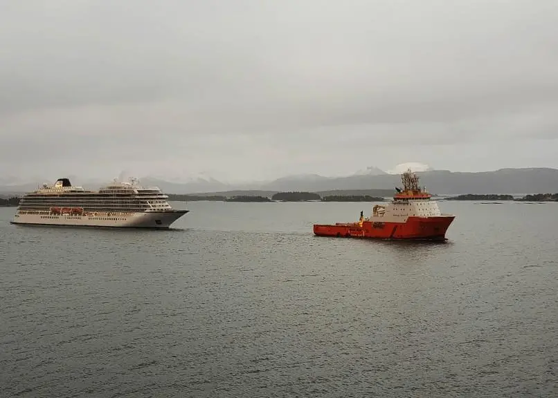 Repairs on the Viking Sky at Kristiansund are expected to begin in the coming days (credit: Erik Johan Landa, NMA)