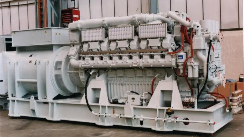 18-cylinder VP185 auxiliary genset used in a cruise ship (credit: MAN Energy Solutions)