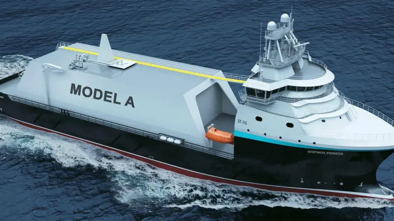 ShipInox's 6,000 cbm capacity LNG carrier/bunker vessel received the first class approval for a design based on an OSV.