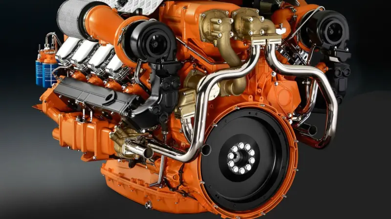 The Scania V8 DI16M IMO Tier III-compliant diesel engine is also available in a genset variant (credit: Scania)
