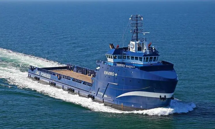 The ‘Harvey Energy’ will be the first PSV in the Americas to be retrofitted for hybrid propulsion. (Image copyright: Harvey Gulf)