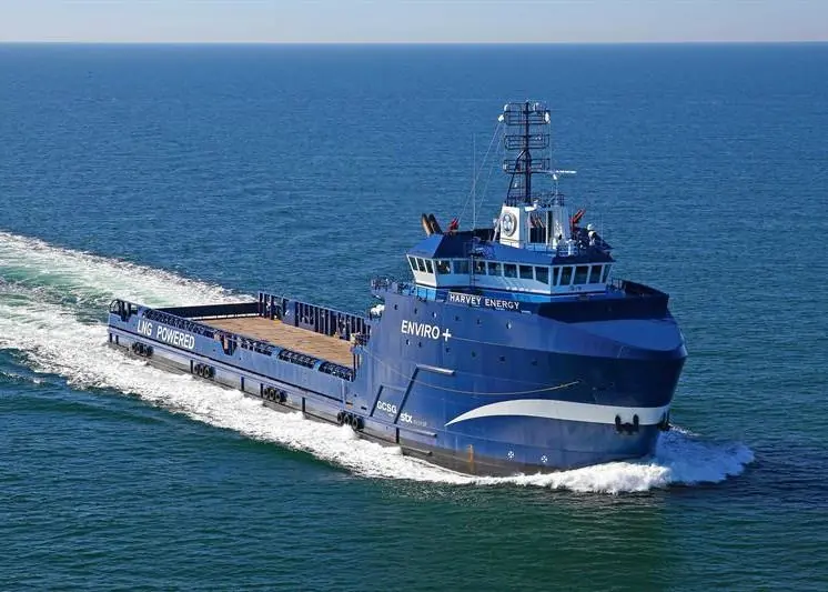 The ‘Harvey Energy’ will be the first PSV in the Americas to be retrofitted for hybrid propulsion. (Image copyright: Harvey Gulf)