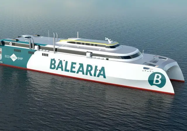 Baleària’s new high-speed catamaran will feature Wärtsilä waterjets and Wärtsilä 31 DF medium-speed engines Credit: Baleària