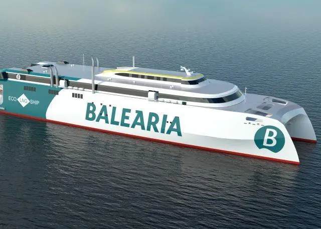 Baleària’s new high-speed catamaran will feature Wärtsilä waterjets and Wärtsilä 31 DF medium-speed engines Credit: Baleària