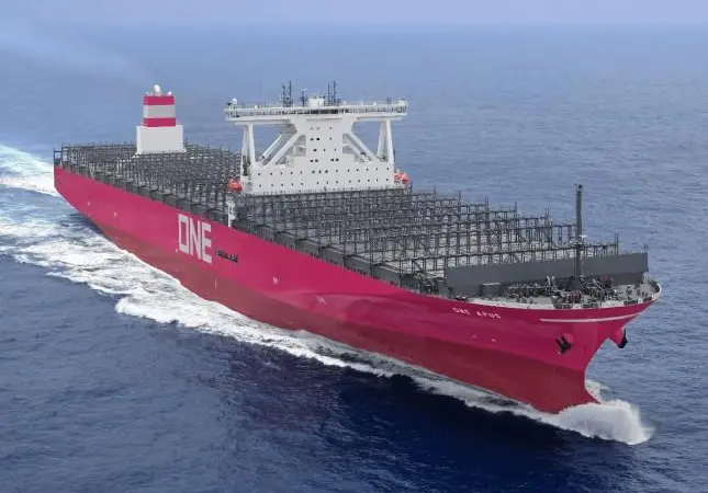 'ONE APUS' is the sixth of seven 14,000 TEU ultra large containerships ordered by ONE (credit: ONE)