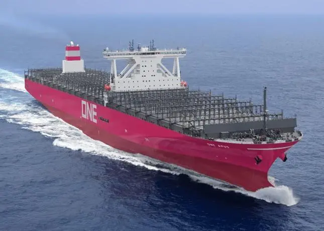 'ONE APUS' is the sixth of seven 14,000 TEU ultra large containerships ordered by ONE (credit: ONE)
