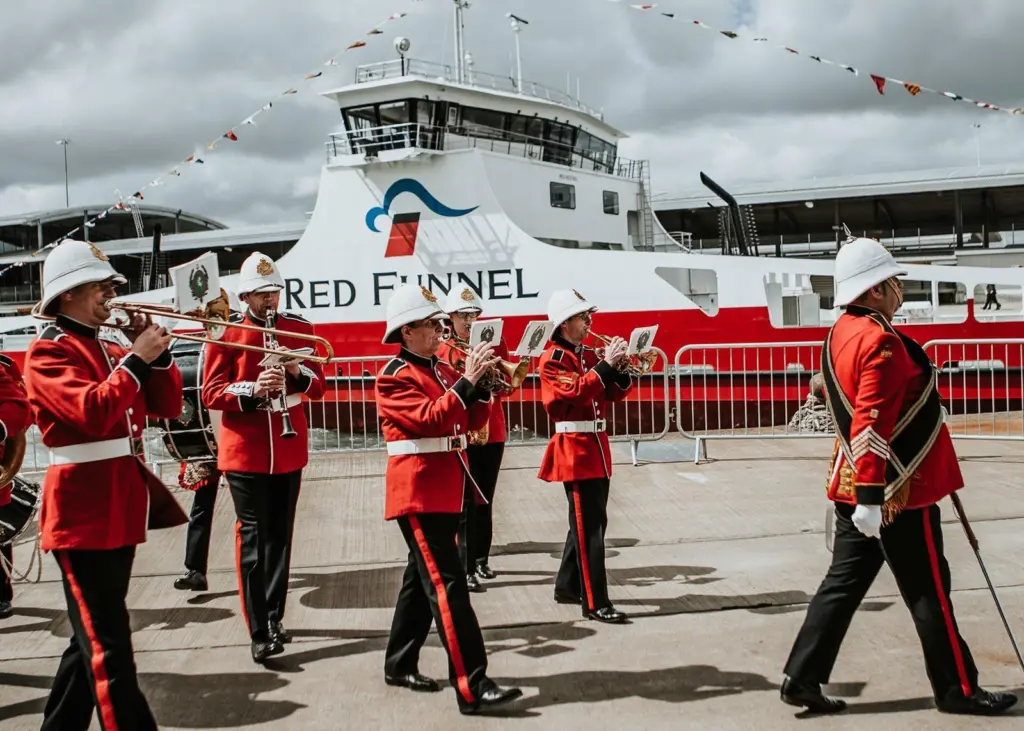 The naming ceremony for Red Funnel's first freight ferry was held at Southampton docks Photo: Red Funnel Ferries