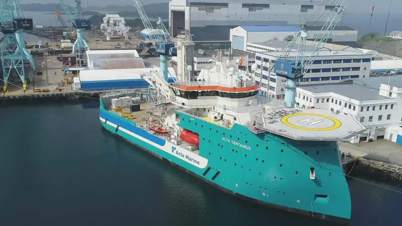 The 'Acta Centaurus' is Ulstein Verft's second service operation vessel for Acta Marine. (Credit: Ulstein Verft)