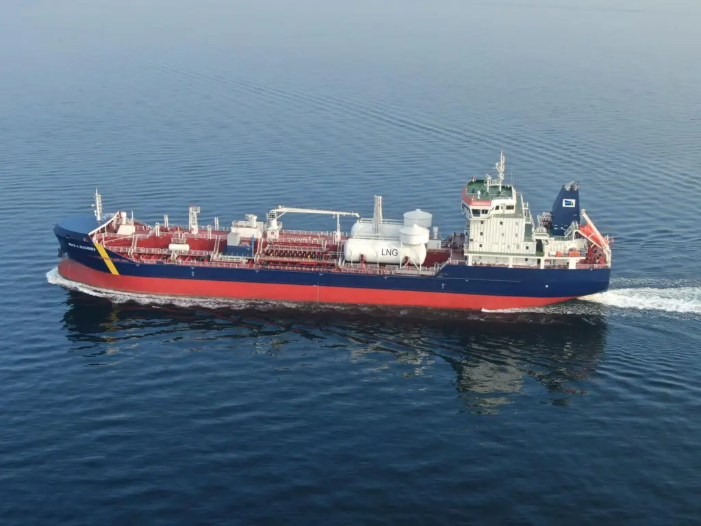Turkish-built to Polar ice class for Canada, the dual-fuel tanker 'Rossi A. Desgagnes' (photo courtesy of Groupe Desgagnes).