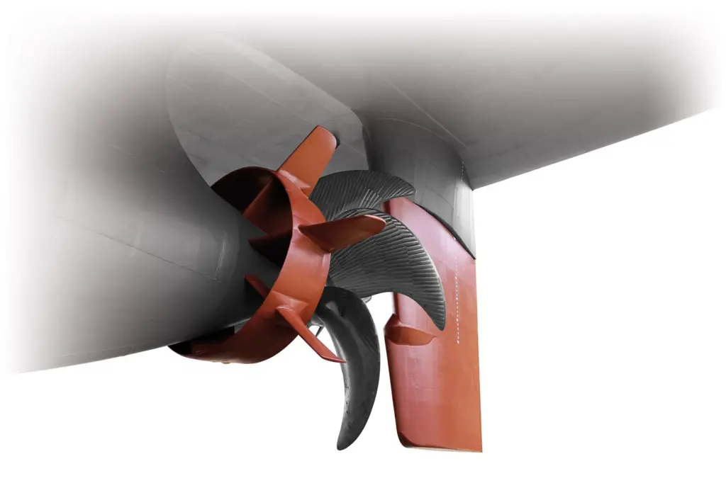 The Becker Mewis Duct Twisted (pictured with a Twist Rudder) is being used for CMA CGM's 22,800 TEU container ships.