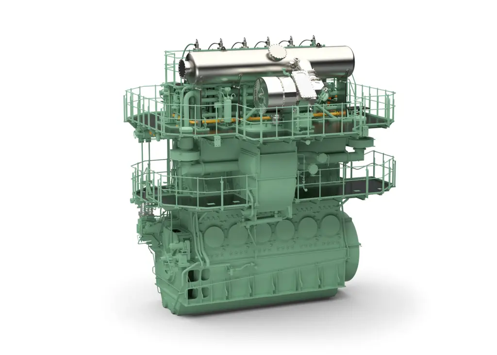 WinGD is introducing a two-ring pack type on its X52, X92DF and X72B two-stroke engine types. (Credit: WinGD)