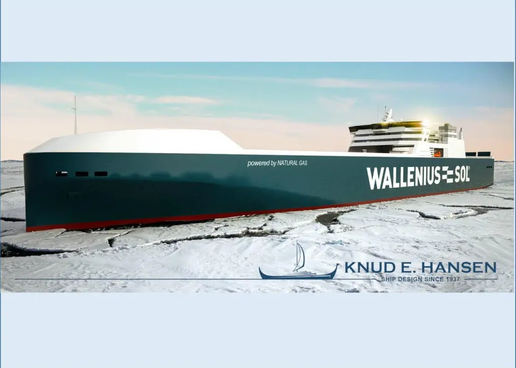 The new LNG-powered Mega RoRo, designed by KNUD E HANSEN Photo: KNUD E HANSEN