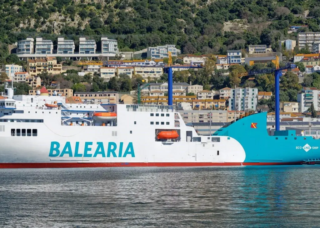 Gibdock has converted the 'Napoles' to run on LNG fuel Photo: Gibdock
