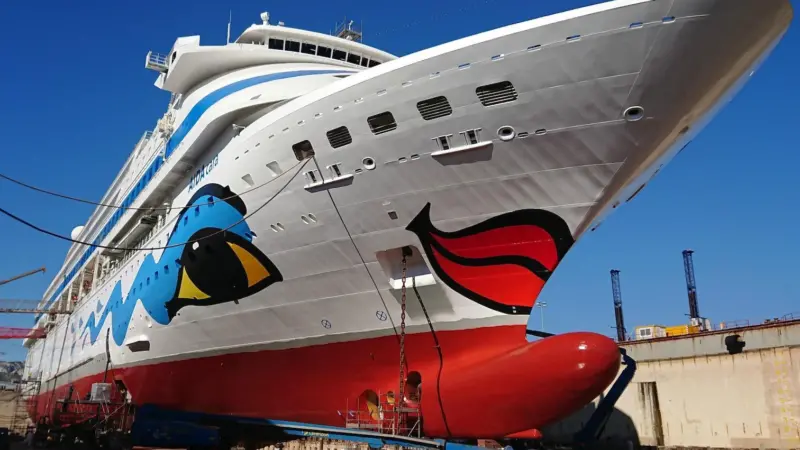 The 'AIDAcara' has been coated with Nippon Paint Marine's antifouling Aquaterras Photo: Nippon Paint Marine
