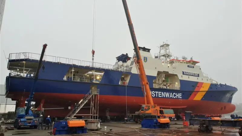 Europe's high-tech newbuilding like this German police boat is under threat from Asia