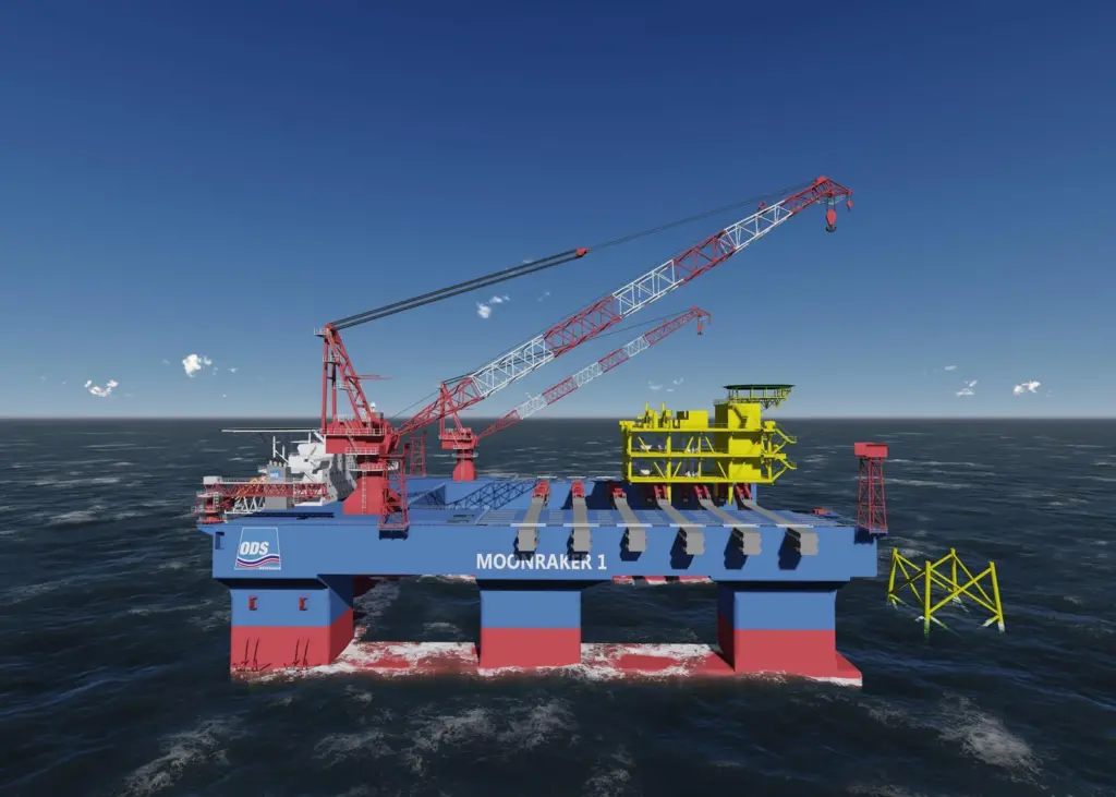 The market for decommissioning offshore platforms is set to expand in the coming years, with new vessels being designed (such as 'Moonraker' pictured.)