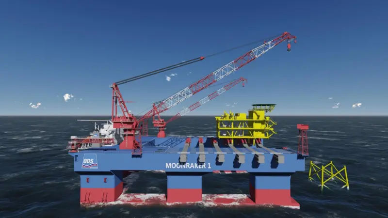 The market for decommissioning offshore platforms is set to expand in the coming years, with new vessels being designed (such as 'Moonraker' pictured.)