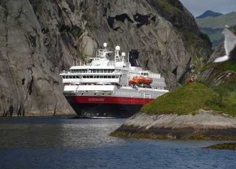 MS Nordnorge is one of at least six Hurtigruten ships to be converted to run on battery-LNG-biogas hybrid propulsion Photo: ULF HANSSON/Hurtigruten