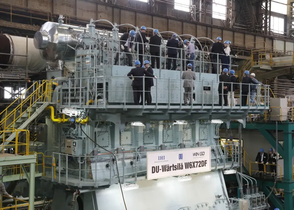 Diesel United manufactures large-bore, two-stroke diesel and dual-fuel engines at Aioi under licence from Winterthur Gas & Diesel (Credit: WinGD)