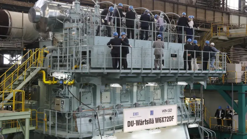 Diesel United manufactures large-bore, two-stroke diesel and dual-fuel engines at Aioi under licence from Winterthur Gas & Diesel (Credit: WinGD)