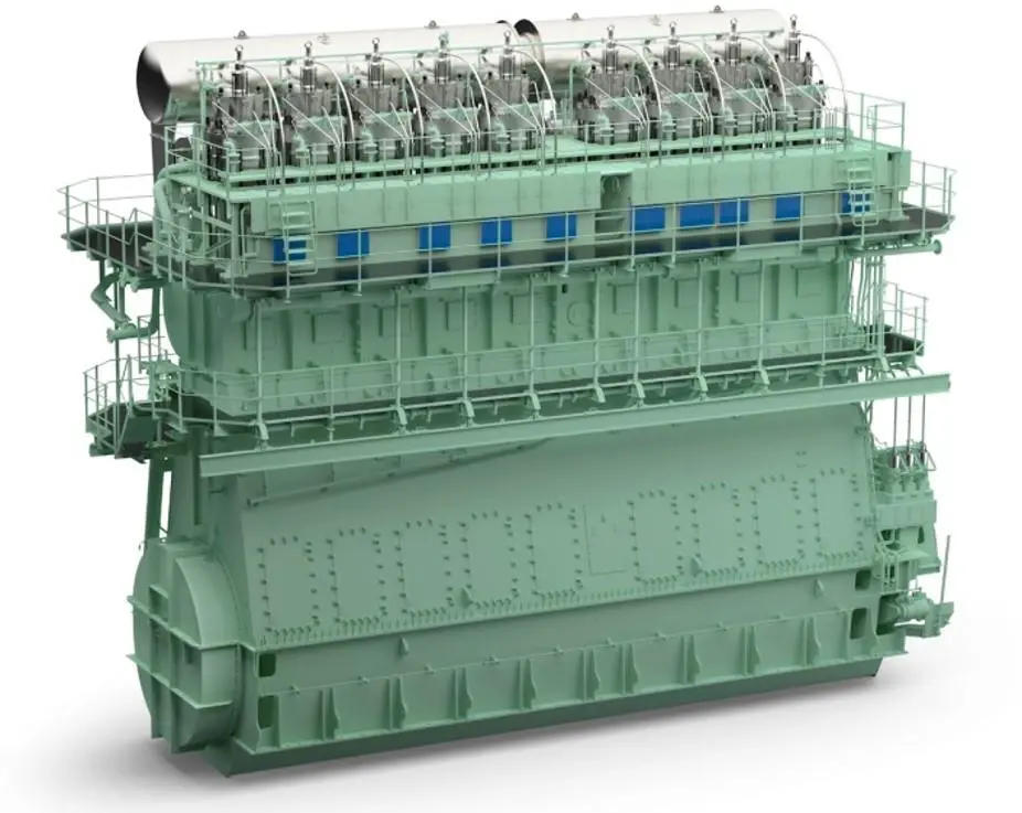 The WinGD X82-D engine includes higher firing pressures in its combustion chamber than its previous B iteration. (Credit: WinGD)