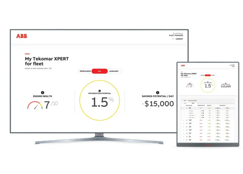 ABB Turbocharging's new Ability™ Tekomar XPERT for fleet satisfies a demand for a fleet level engine optimisation tool.